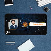 Personalized Bitcoin Crypto Desk Mat | Custom Photo Currency Desk Mat by Diraprints