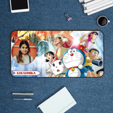 Personalized Doraemon Adventure Desk Mat | Custom Photo Anime Desk Mat by Diraprints