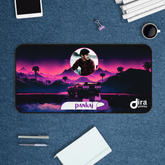 Personalized Retrowave Car Desk Mat by Diraprints