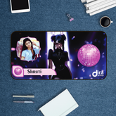 Personalized Gothic Girl Desk Mat | Custom Photo Dark Fantasy Desk Mat by Diraprints