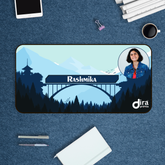 Personalized Nature Landscape Desk Mat | Custom Photo Scenic Bridge Desk Mat by Diraprints