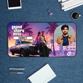 Personalized Vice City Desk Mat | Custom Photo 80s Retro Gaming Desk Mat by Diraprints