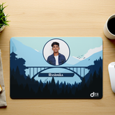 Personalized Nature Landscape Mouse Pad | Custom Photo Bridge Mouse Pad by Diraprints