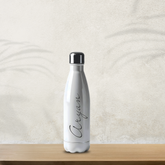 Personalized White Metal Bottle | Custom Name Stainless Steel Sipper