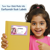 Personalized Flower Theme Name Slip | Custom Kids ID Labels for School by Diraprints