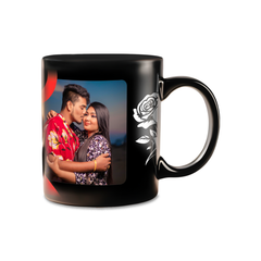 Personalized Photo Black Ceramic Mug - By Diraprints