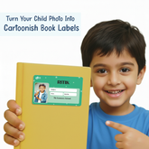 Personalized Basic Child Name Slip | Custom Kids ID Labels for School by Diraprints