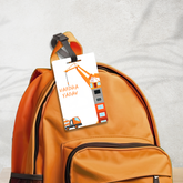 🏗️ Personalized Construction Crane Bag Tag | Custom Builder Name Label By Diraprints