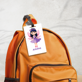 Personalized Fairy Bag Tag for Kids | Custom Name School Bag Label by Diraprints