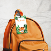 🐅 Personalized Jungle Tiger Bag Tag | Custom Safari Name Label By Diraprints