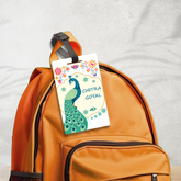 🦚 Personalized Peacock Bag Tag | Custom Name Cultural Accessory By Diraprints