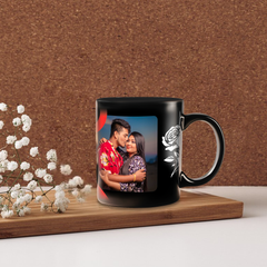 Personalized Photo Black Ceramic Mug - By Diraprints