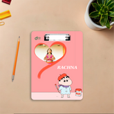 Personalized Shin-chan Exam Board | Custom Photo & Name Writing Pad for Kids by Diraprints