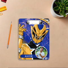 Personalized Power Ranger Exam Board - Yellow Ranger Theme | Diraprints