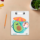 Custom Avocado Theme Exam Board | Personalized A4 Clipboard for Girls and Students By Diraprints