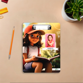 Custom Reading Girl Theme Exam Board | Personalized A4 Clipboard for Book Lovers & Students By Diraprints