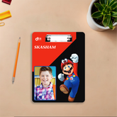 Custom Super Mario Theme Exam Board | Personalized A4 Gaming Clipboard for Kids By Diraprints