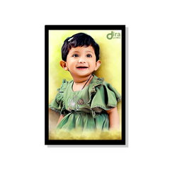 Personalized Baby Portrait Oil Painting Frame – By Diraprints
