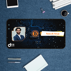 Personalized Bitcoin Crypto Desk Mat | Custom Photo Currency Desk Mat by Diraprints