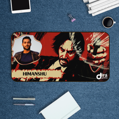 Personalized John Wick Desk Mat | Custom Photo Action Movie Desk Mat by Diraprints