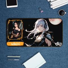 Personalized Anime Girl Desk Mat | Custom Photo Fantasy Art Desk Mat by Diraprints