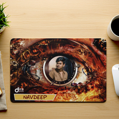👁️ Personalized Geometric Eye Mouse Pad | Custom Photo Starfield Mouse Pad by Diraprints