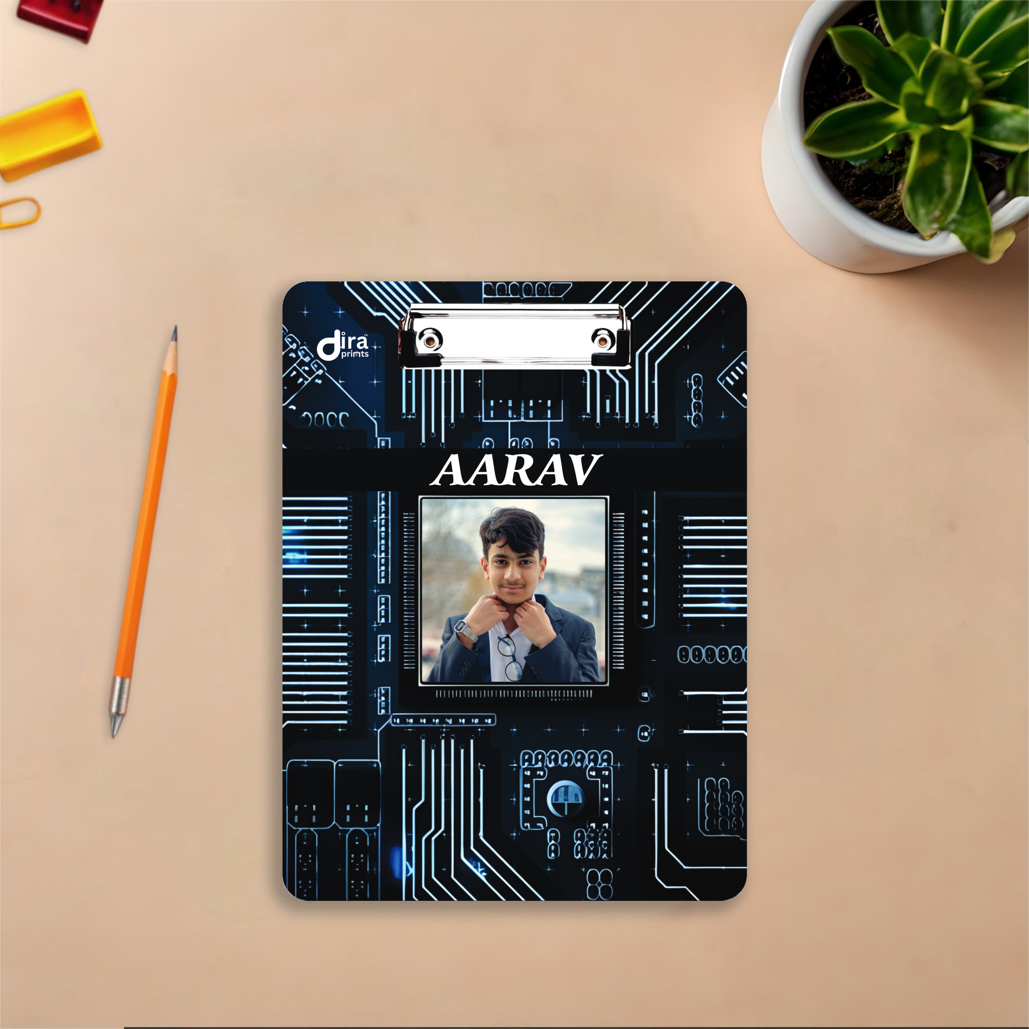 Personalized Exam Board | Custom Photo & Name Writing Pad | Durable Study Board for Students by Diraprints