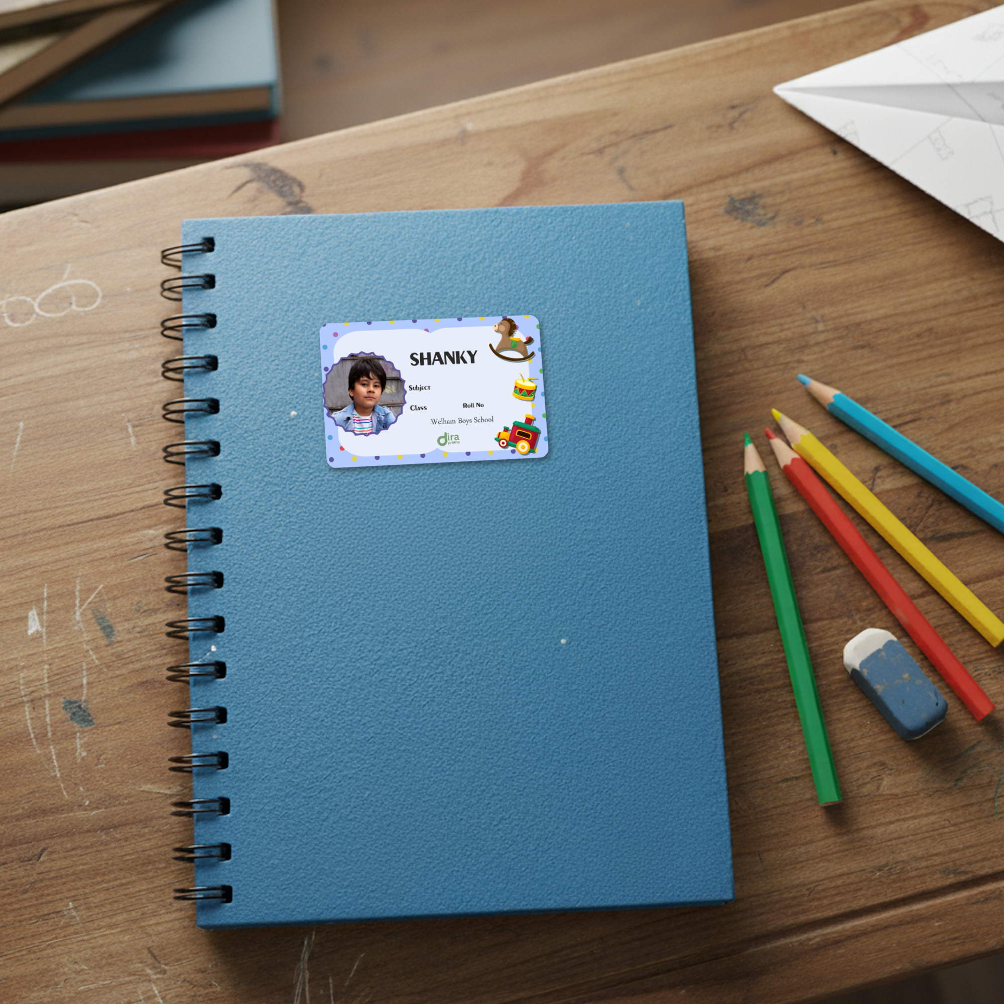 Personalized Toys Theme Name Slip | Custom Kids ID Labels for School by Diraprints