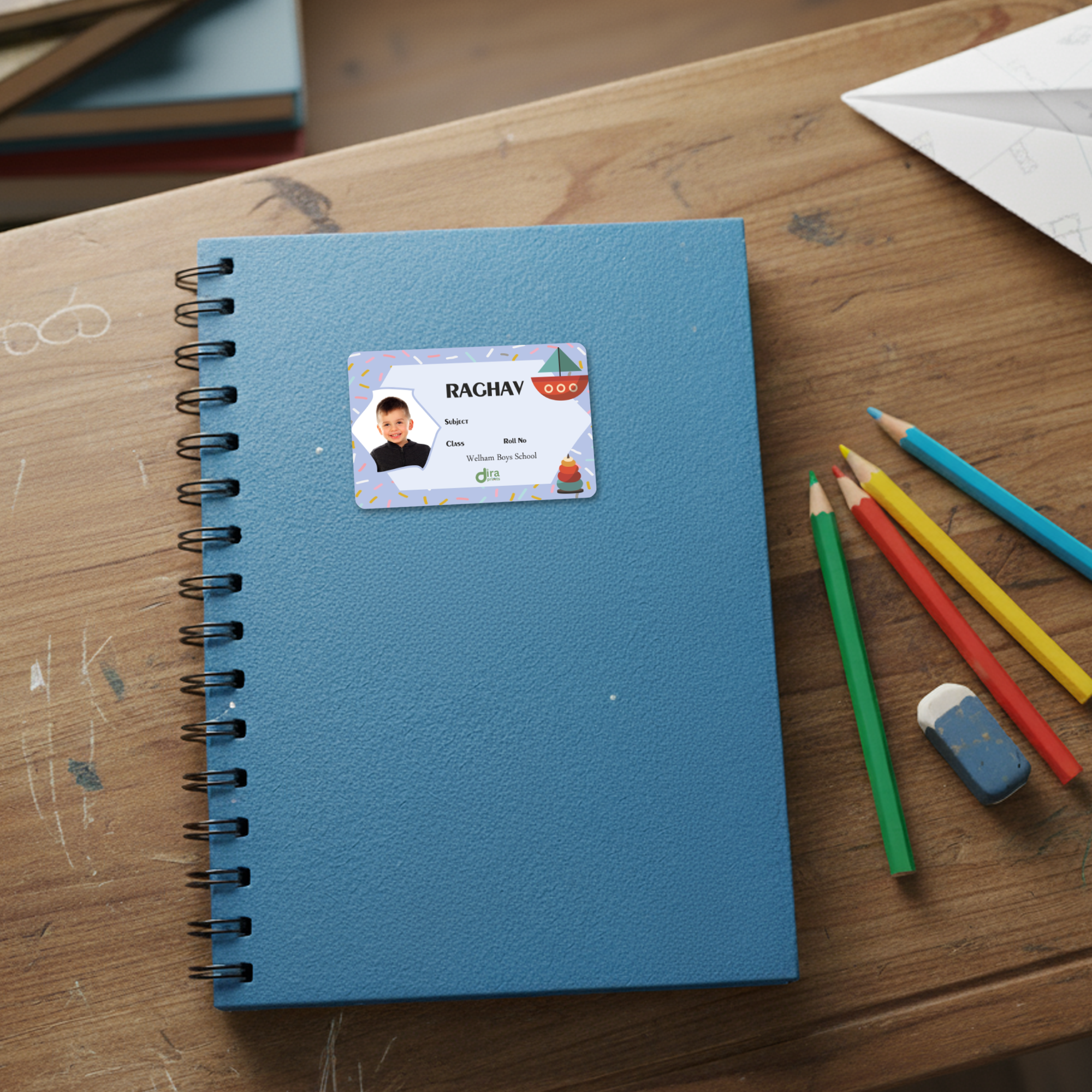 Personalized Boat Name Slip | Custom Kids ID Labels for School by Diraprints