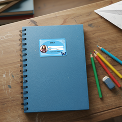 Personalized Blue Butterfly Name Slip | Custom Kids ID Labels for School by Diraprints