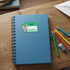 Personalized Basic Child Name Slip | Custom Kids ID Labels for School by Diraprints