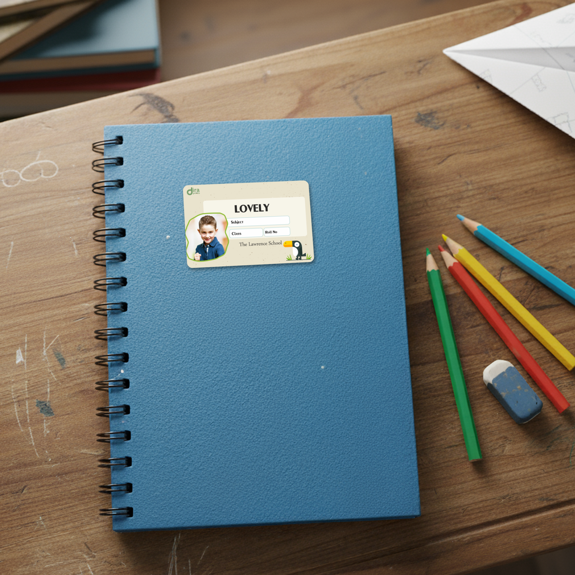 Personalized Toucan Bird Name Slip | Custom Kids ID Labels for School by Diraprints