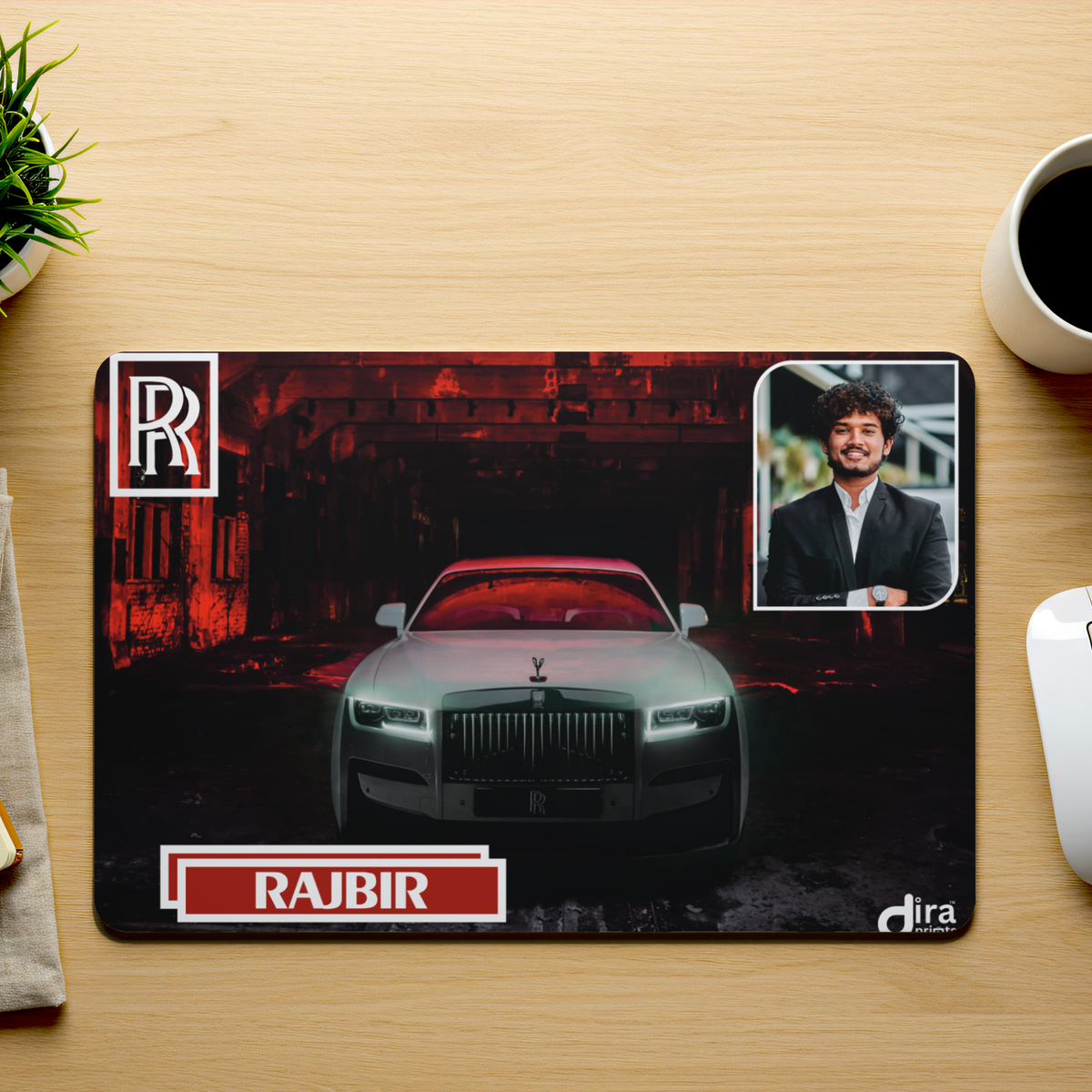 Personalized Rolls-Royce Car Mouse Pad | Custom Photo Luxury Mouse Pad by Diraprints