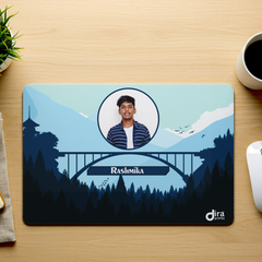Personalized Nature Landscape Mouse Pad | Custom Photo Bridge Mouse Pad by Diraprints