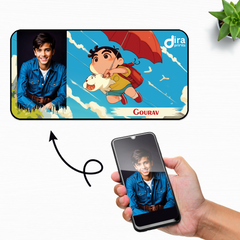 Personalized Shinchan Desk Mat | Custom Photo Anime Large Desk Mat by Diraprints