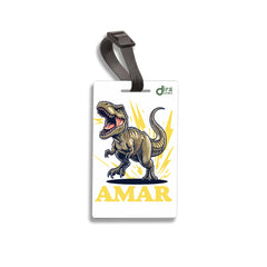 🦖 Personalized T-Rex Dinosaur Bag Tag | Custom Jurassic Name Label By Diraprints