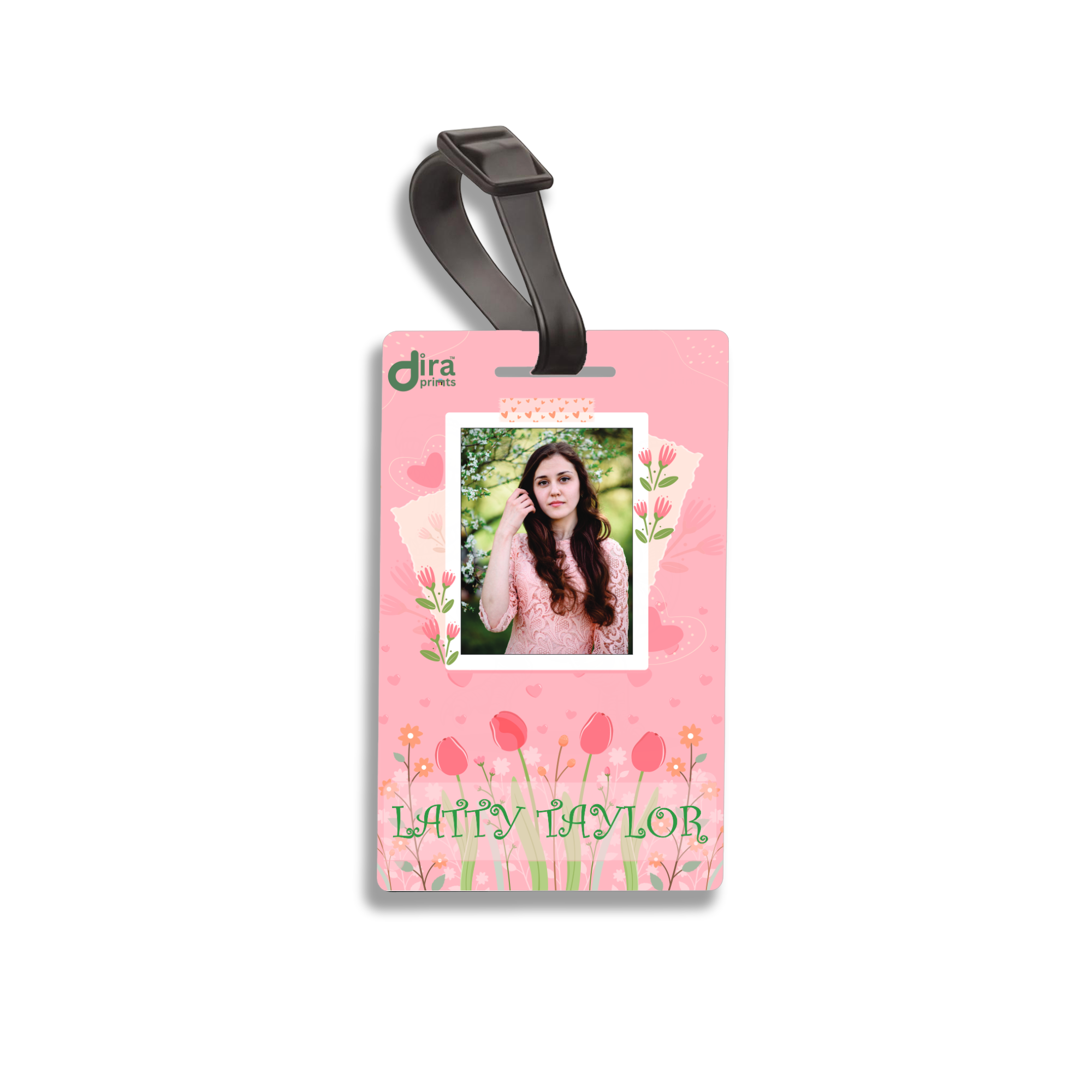 📸 Personalized Photo Bag Tag with Name | Custom Picture Luggage Label By Diraprints