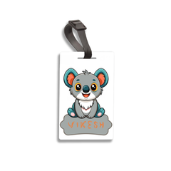 🐨 Personalized Cute Koala Bag Tag for Kids | Custom Name Animal Label By Diraprints