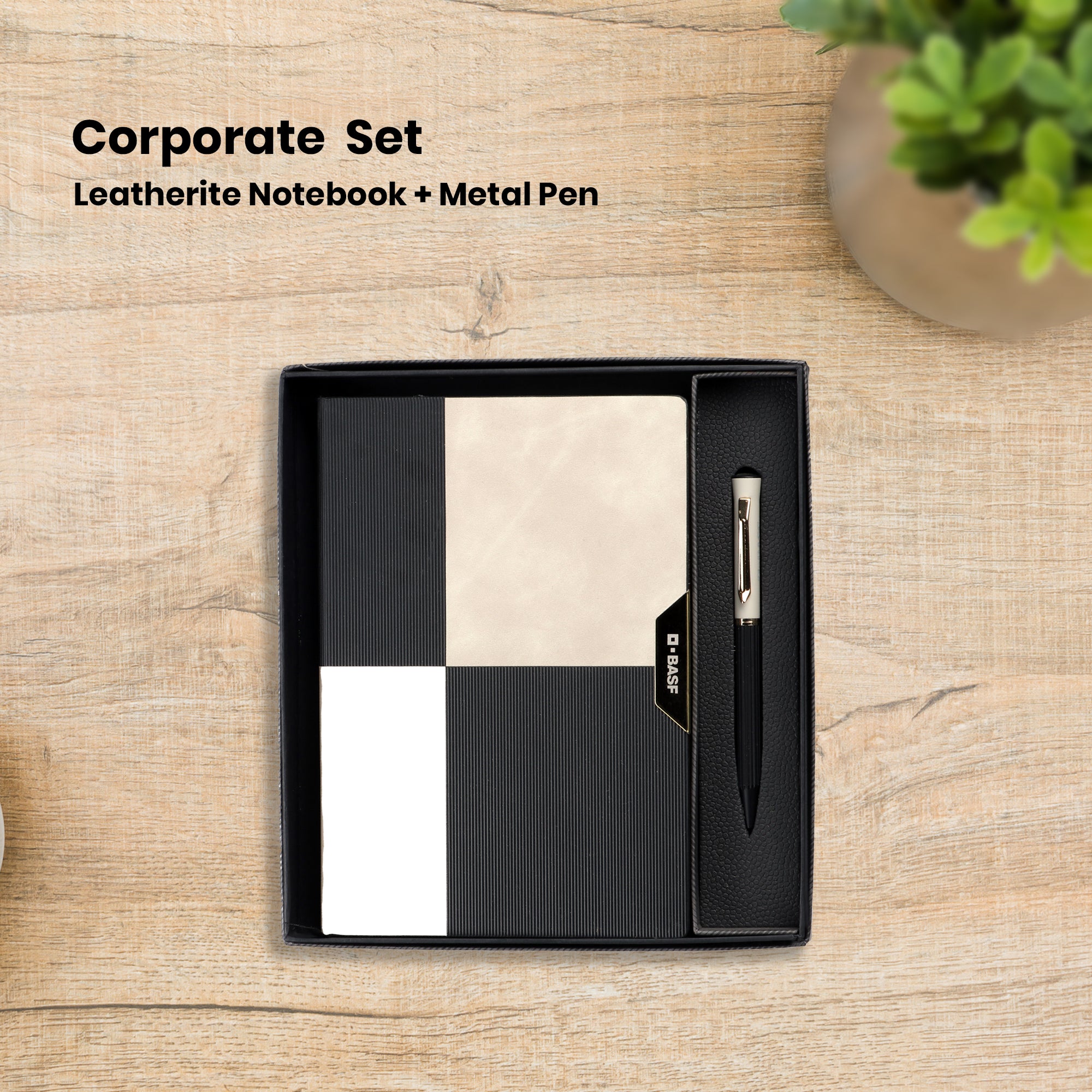 Premium 2-in-1 Gift Set | Customizable PU Leather Notebook & Metal Pen Combo | Corporate & Executive Gift by Diraprints