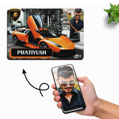 Personalized Orange Lamborghini Mouse Pad | Custom Photo Supercar Mouse Pad by Diraprints