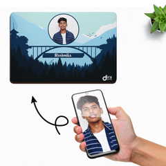 Personalized Nature Landscape Mouse Pad | Custom Photo Bridge Mouse Pad by Diraprints