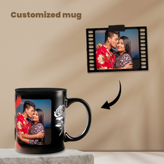 Personalized Photo Black Ceramic Mug - By Diraprints
