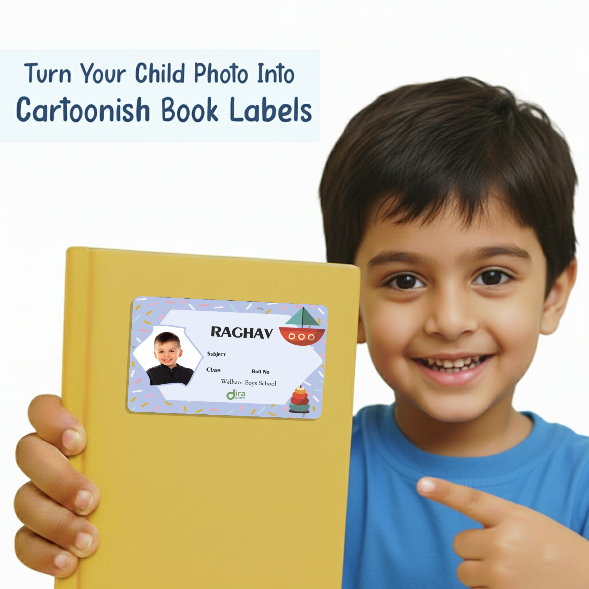 Personalized Boat Name Slip | Custom Kids ID Labels for School by Diraprints