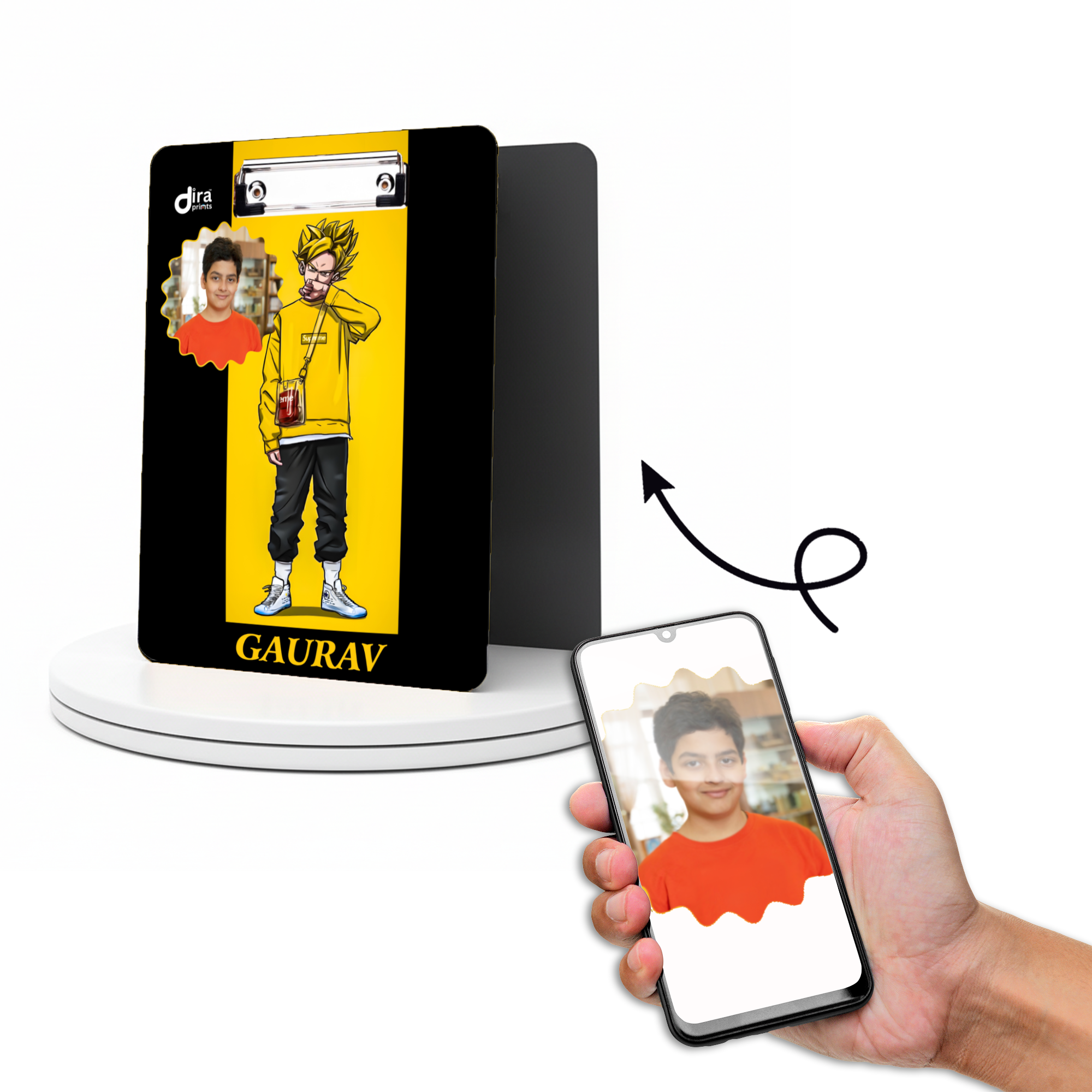 Custom Anime Exam Board | Personalized A4 Clipboard for Anime Fans & Gamers By Diraprints