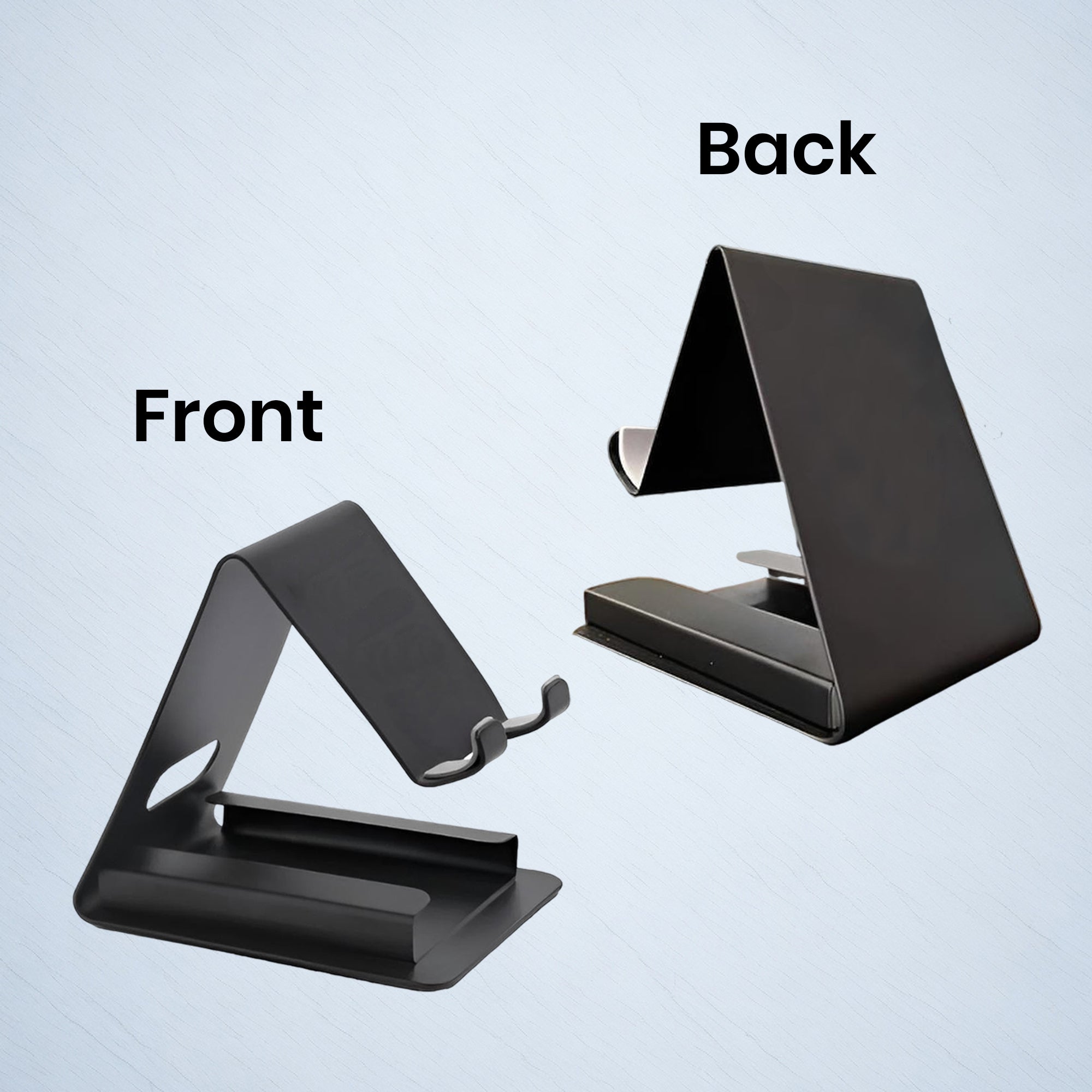 Customized Metal Phone Stand | Premium Black Mobile Holder with Logo Print by Diraprints