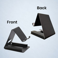 Customized Metal Phone Stand | Premium Black Mobile Holder with Logo Print by Diraprints