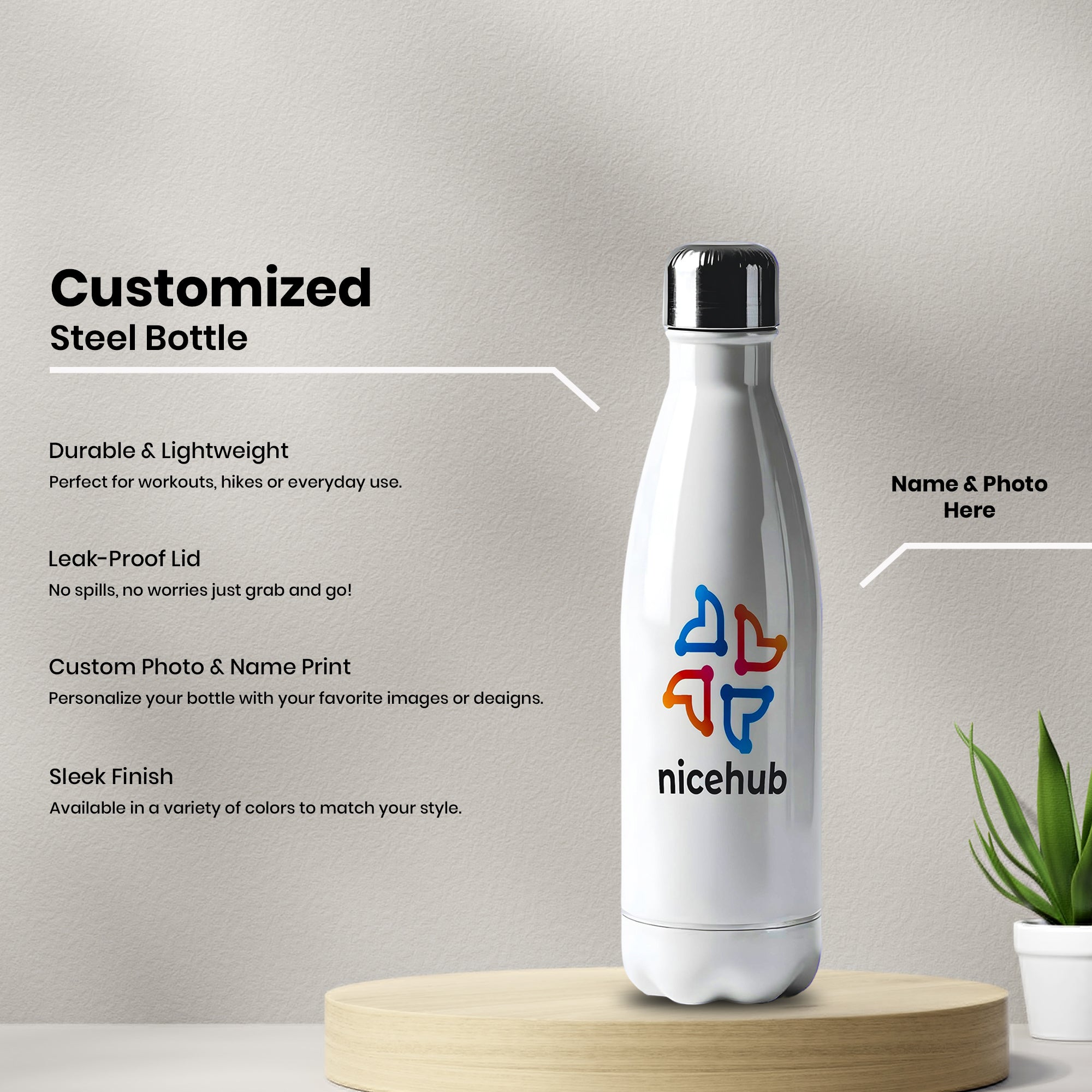 Personalized Steel Bottle with Custom Logo | Professional Grade Branding