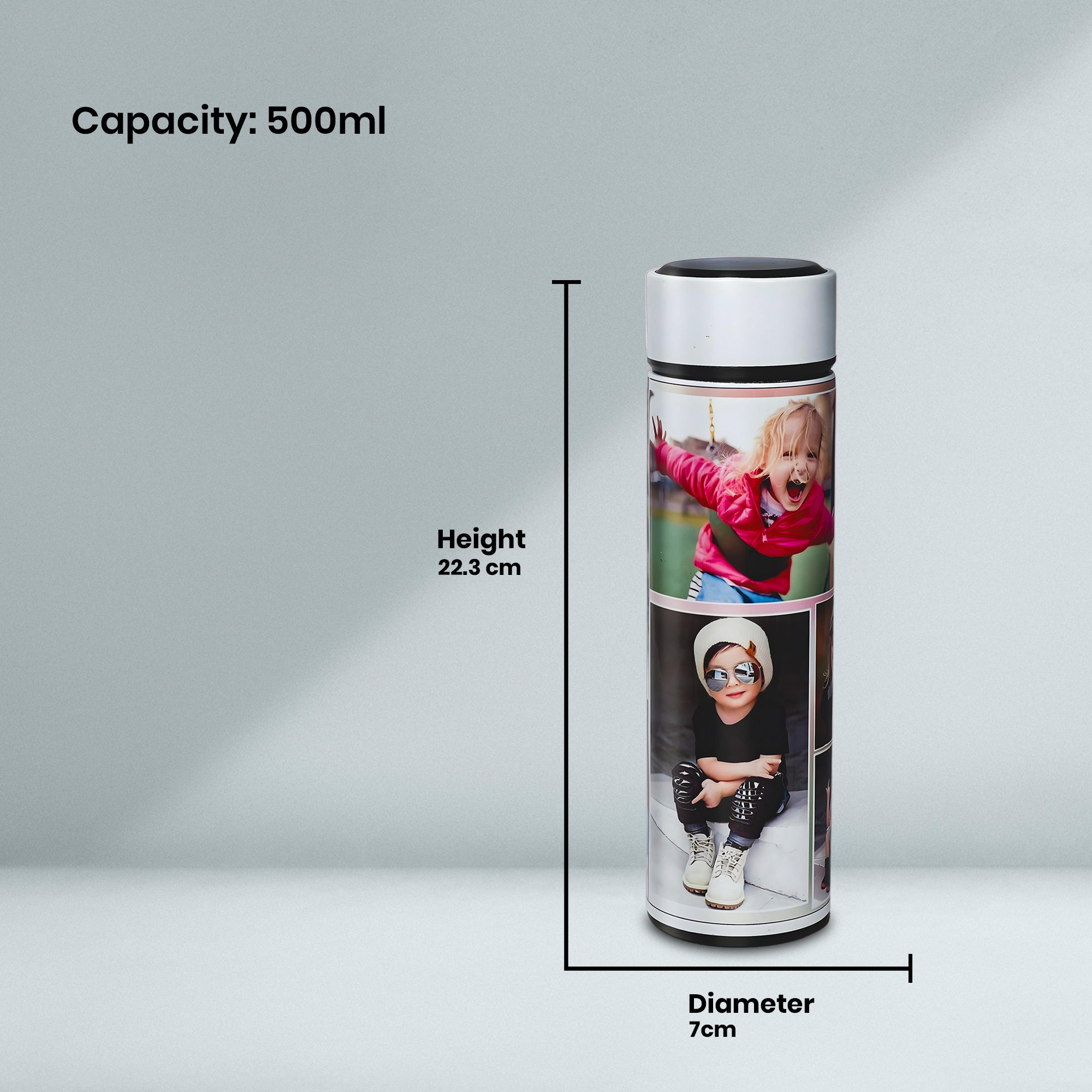 Personalized Picture Stainless Steel Bottle | Custom Photo Print Metal Sipper