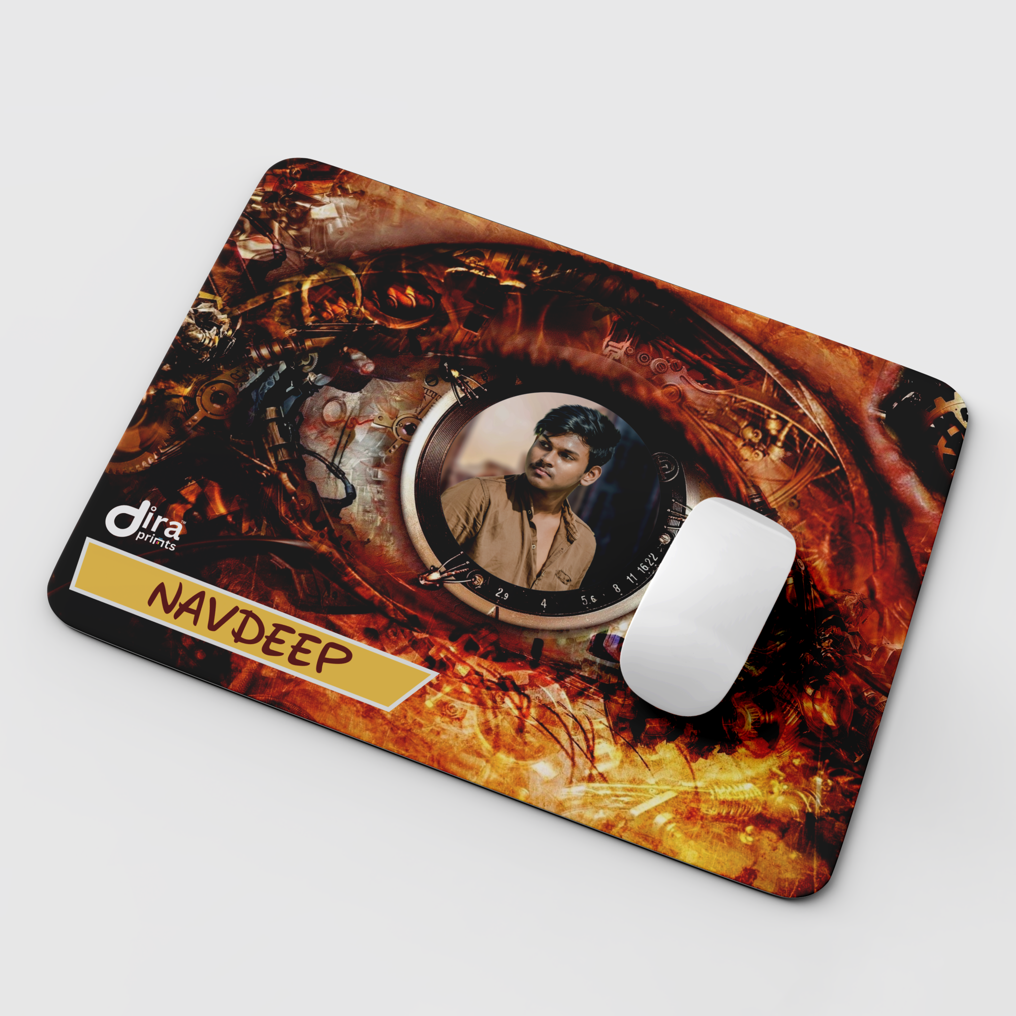 👁️ Personalized Geometric Eye Mouse Pad | Custom Photo Starfield Mouse Pad by Diraprints