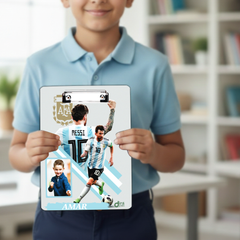 Personalized Lionel Messi Football Exam Board | Custom Photo & Name Writing Pad for Soccer Fans By Diraprints
